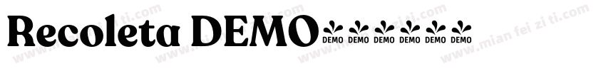 Recoleta DEMO字体转换